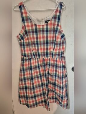 Modcloth Multicolor Plaid/ Madras Sleeveless Sundress SZ.16W NWT